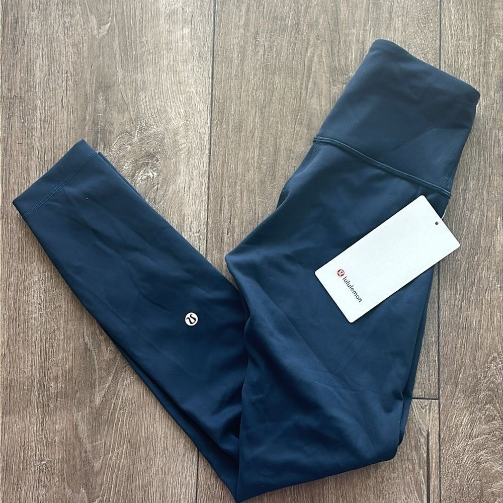 Lululemon Wunder Train High-Rise Tight 25" Hem Slit true navy blue size 2 nwt